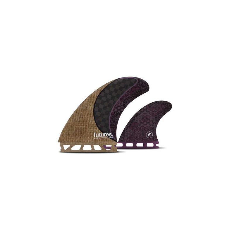Futures Fins Rasta Twin + 1 Fin Set – Carbon/Purple