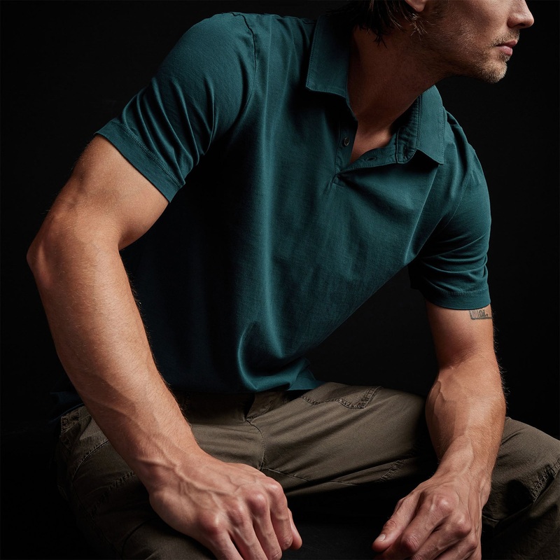 Sueded Jersey Polo – Laurel