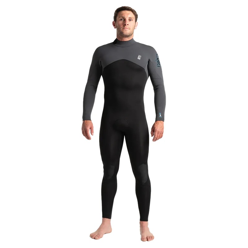C-Skins Session 3/2mm Back Zip Wetsuit – Black/Charcoal Diamond