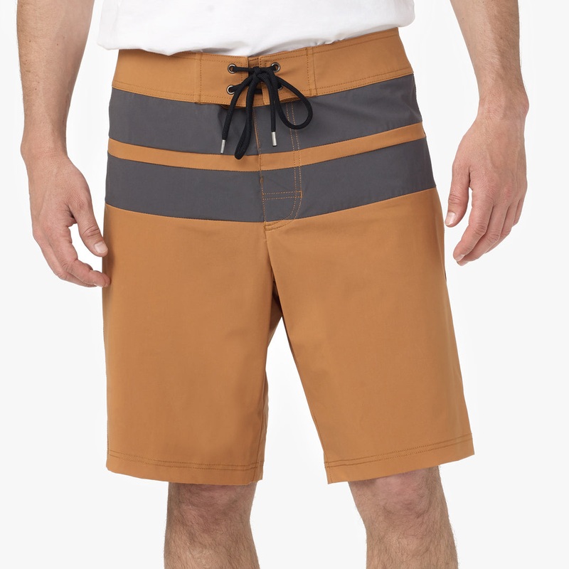 Double Stripe Vintage Boardshort – Amber/Slate