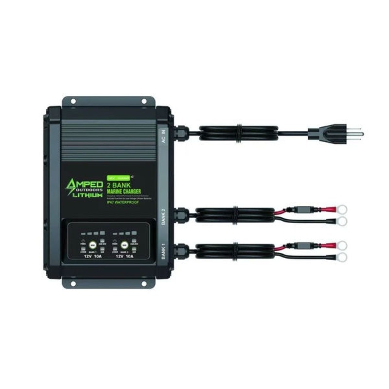Amped Outdoors 2 Bank 12V On-Board Battery Charger
