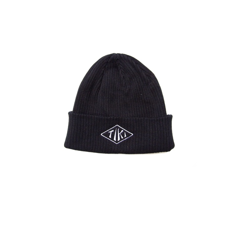 Tiki Diamond Knit Beanie Black