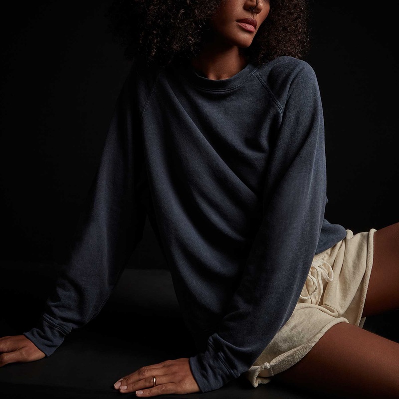Vintage French Terry Relaxed Sweatshirt – Deep Pigment