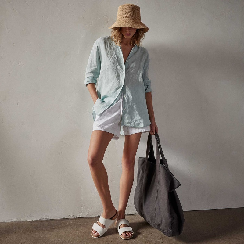 Lightweight Linen Shirt – Ocean Spray Pigment