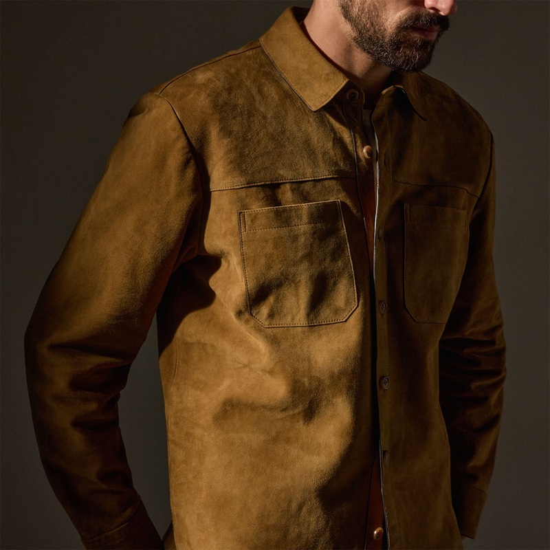 Suede Western Shirt – Tobacco