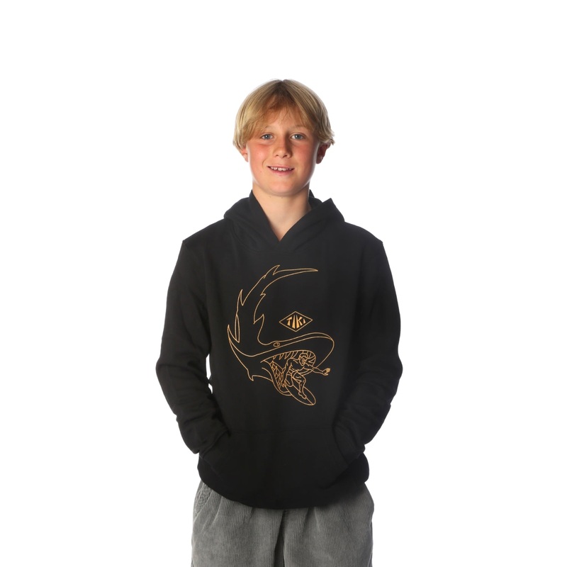 Tiki Shark Mini Hoodie Black