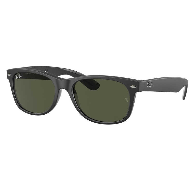 Ray-Ban New Wayfarer Men’s Sunglasses – Rubber Black/Green Polarized