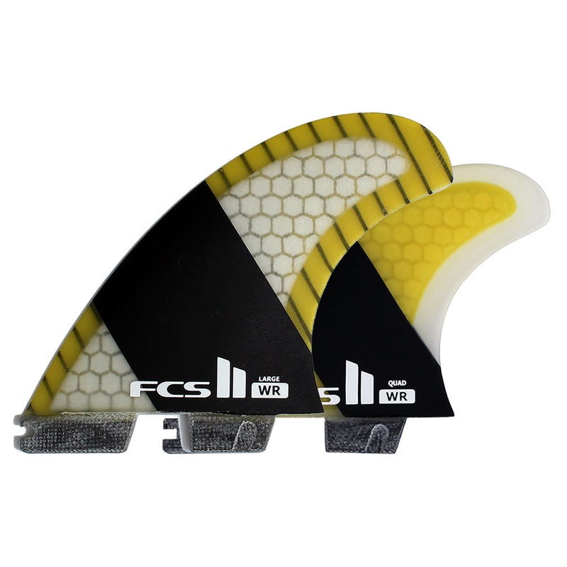 FCS II WR Stretch PC Carbon Tri Quad Fin Set – Large