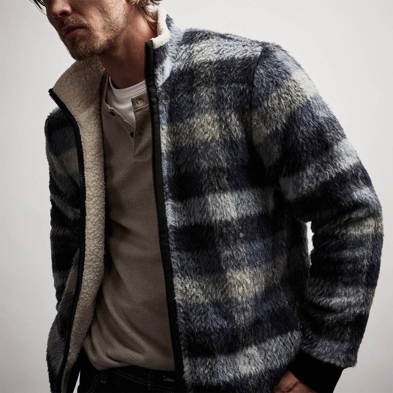 Sherpa Lined Plaid Zip Jacket – Breeze Plaid