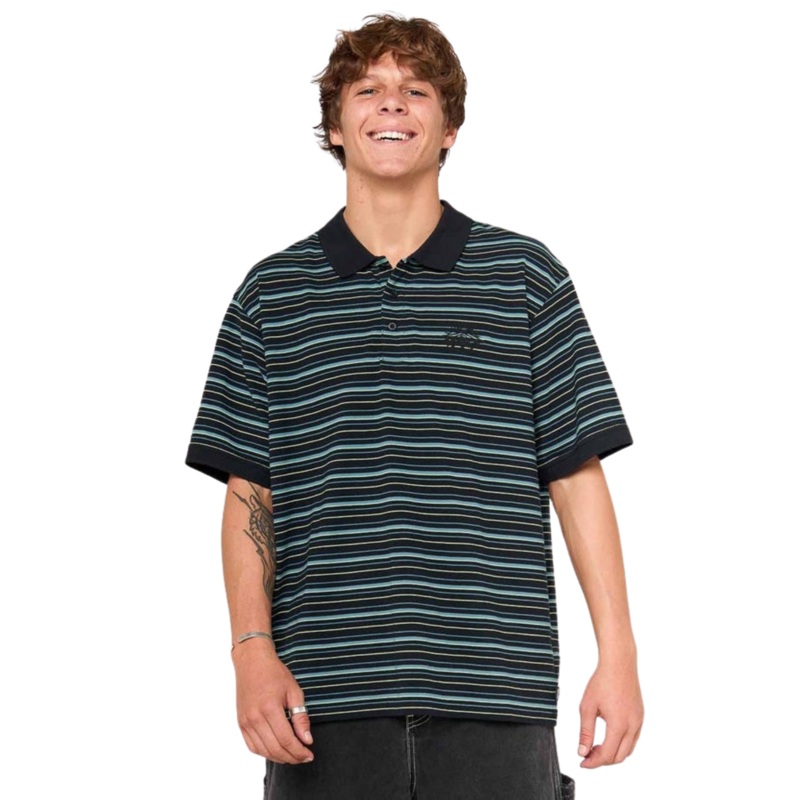 Rip Curl Raw Burst Polo Black