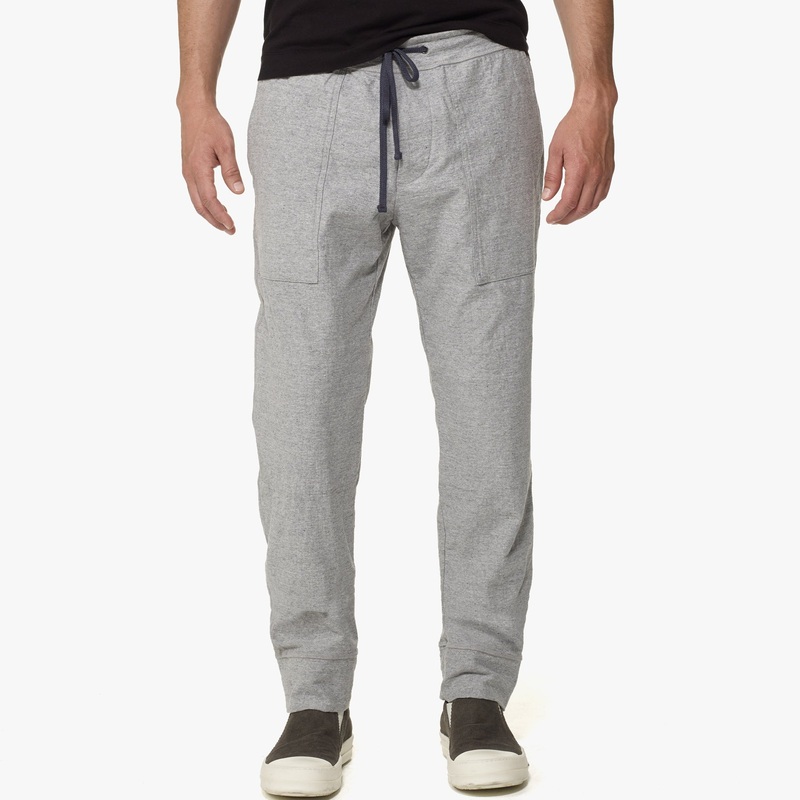 Stretch Textured Jsy Pant – Heather Grey