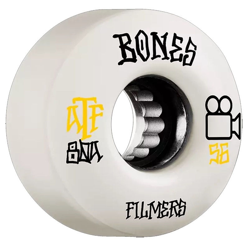 Bones ATF Filmers 56mm 80a Skateboard Wheels – White