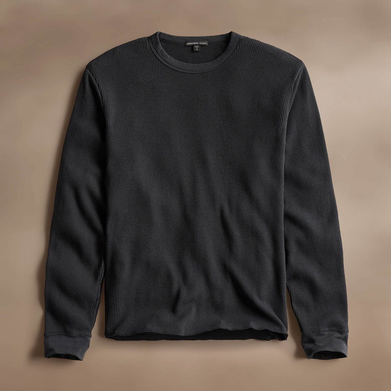 Cotton Linen Waffle Crew – Magma