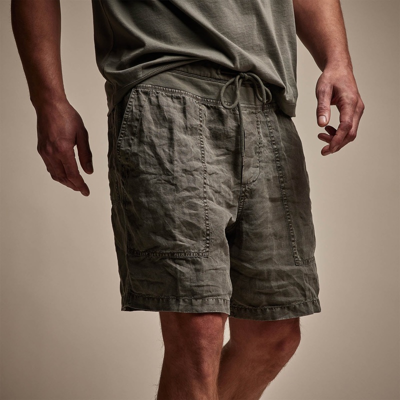 Utility Linen Short – Palm Pigment