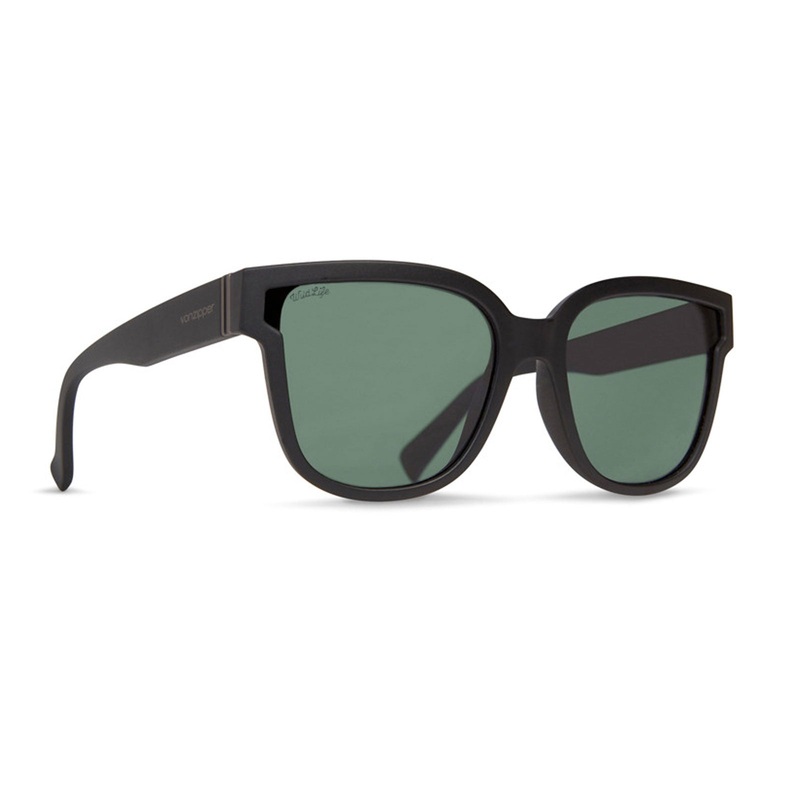 VonZipper Stranz Women’s Sunglasses – Black Satin/Vintage Grey Polarized