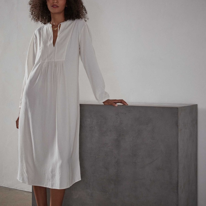 Peasant Dress – Ivory