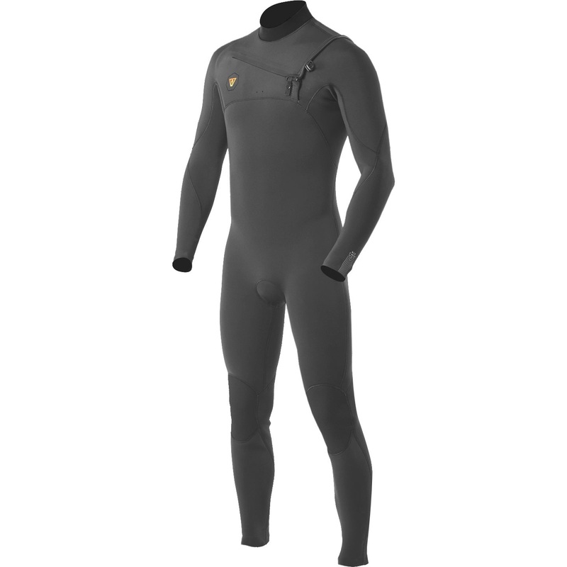 VISSLA Mens 7 Seas 4/3 Chest Zip Full Suit – Charcoal