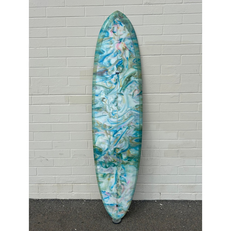 Woodin Surfboards | 70″  Gypsy Eye Cotton Candy Acid Surfboard