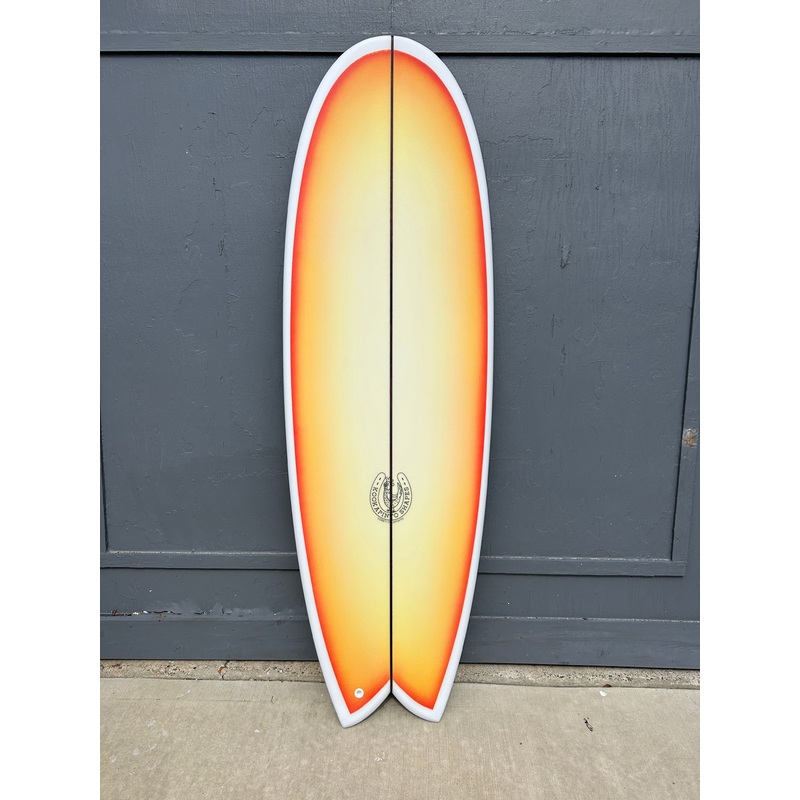6’2″ Fishy Noserider Fiery Fade Surfboard