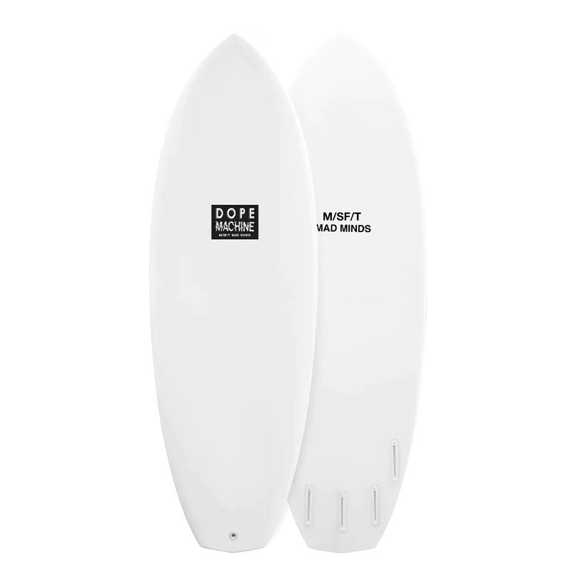 MISFIT DOPE MACHINE PRIMITEK 5’8″ WHITE/CLEAR FUTURES 35.9L