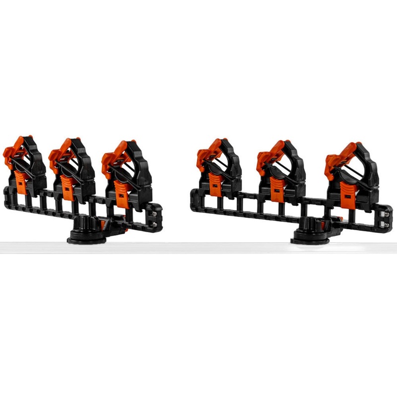 YakAttack – SideStage Rod Rack includes 6 Flipgrips, 2 ClickTrac Rails, Simple Track Mount