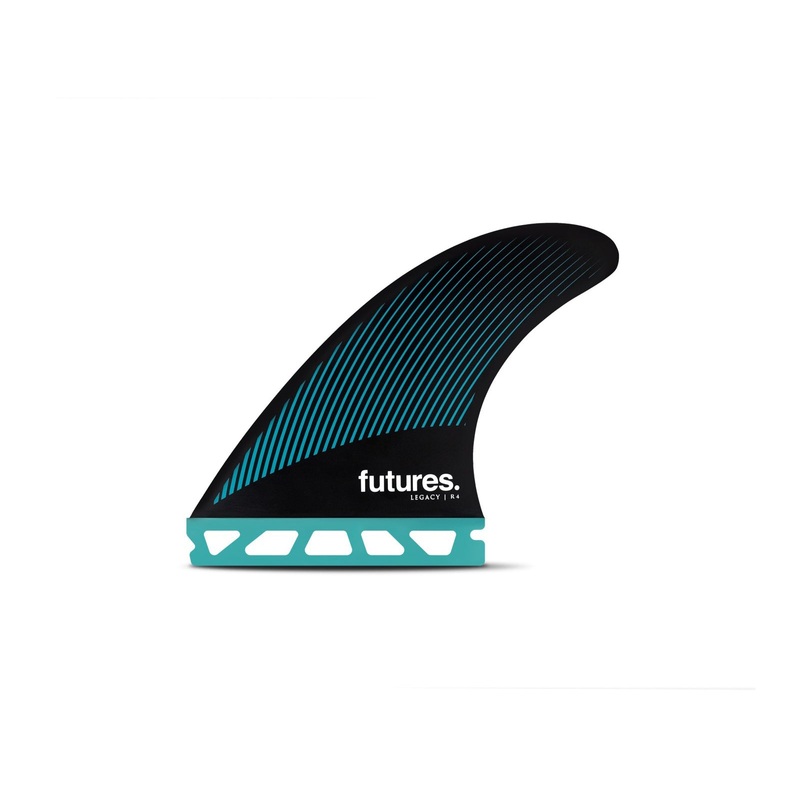 Futures R4 HC Legacy Series Tri Surfboard Fins – Small/Teal