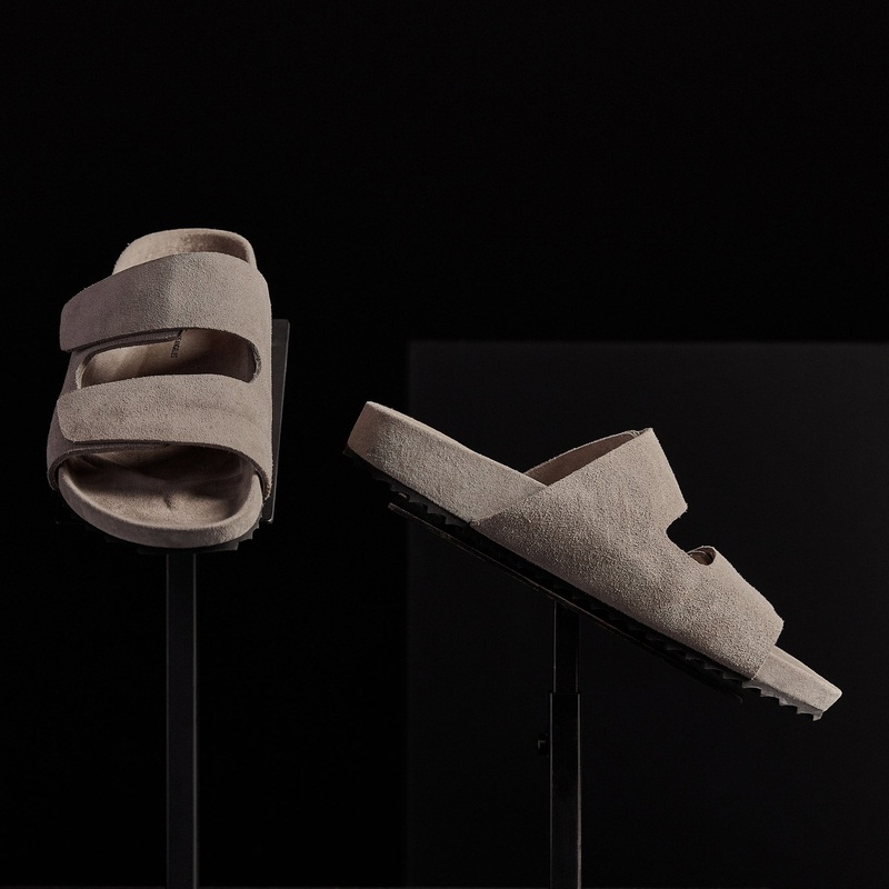 Men’s Double Strap Suede Slide – Earth