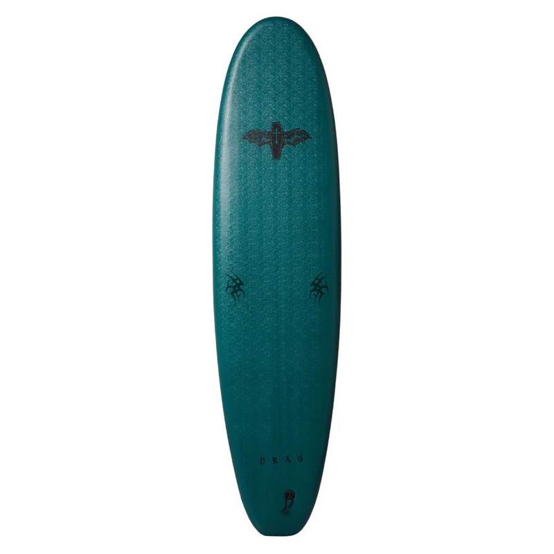 Drag Coffin Single Fin 8’0 Softboard – Green/Gold