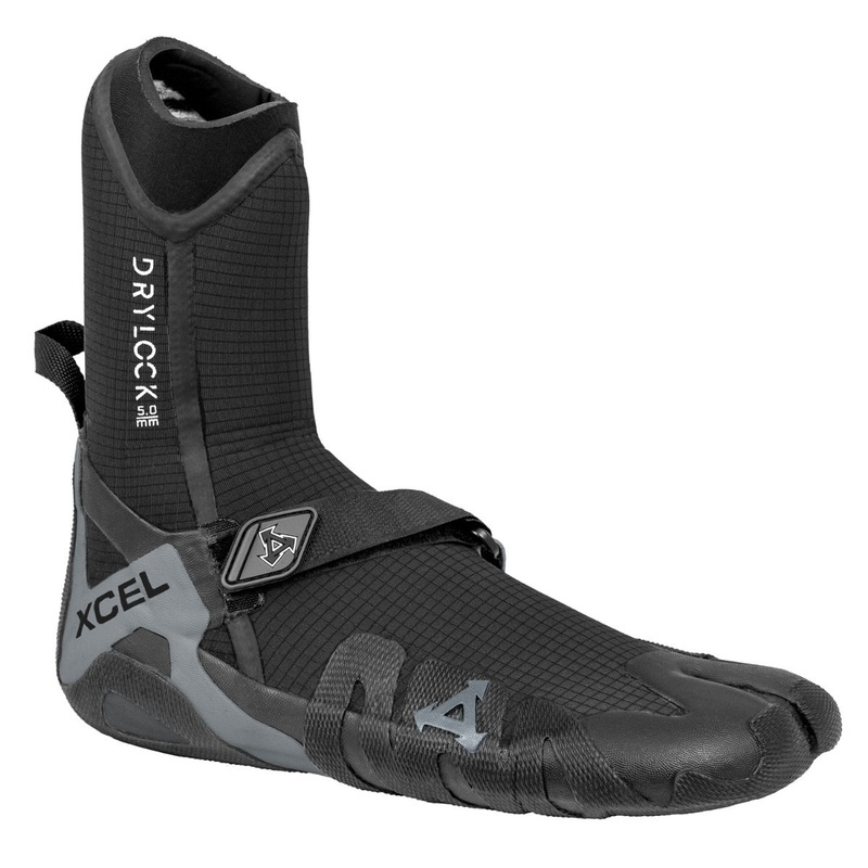 Xcel Drylock 5mm Split Toe Wetsuit Boots – Black/Grey