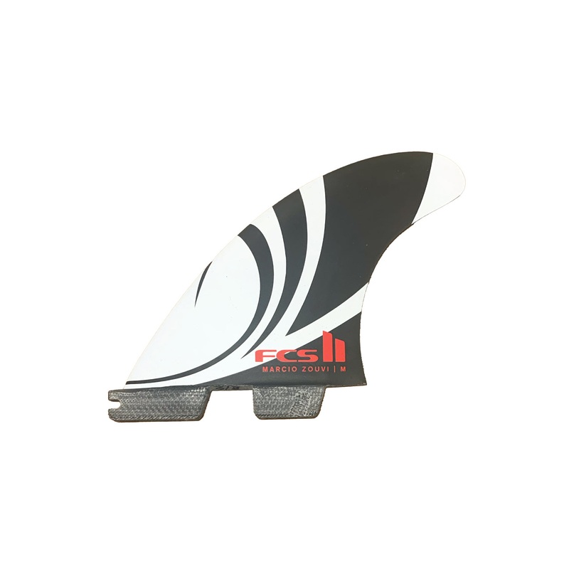 FCS 2 Sharpeye PC Thruster Fin Set – Black/White