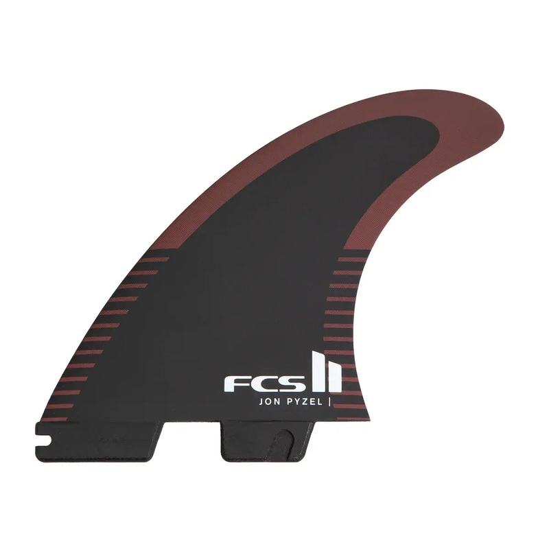 FCS II Pyzel PC Tri Fin Set – Medium – Black/Shiraz