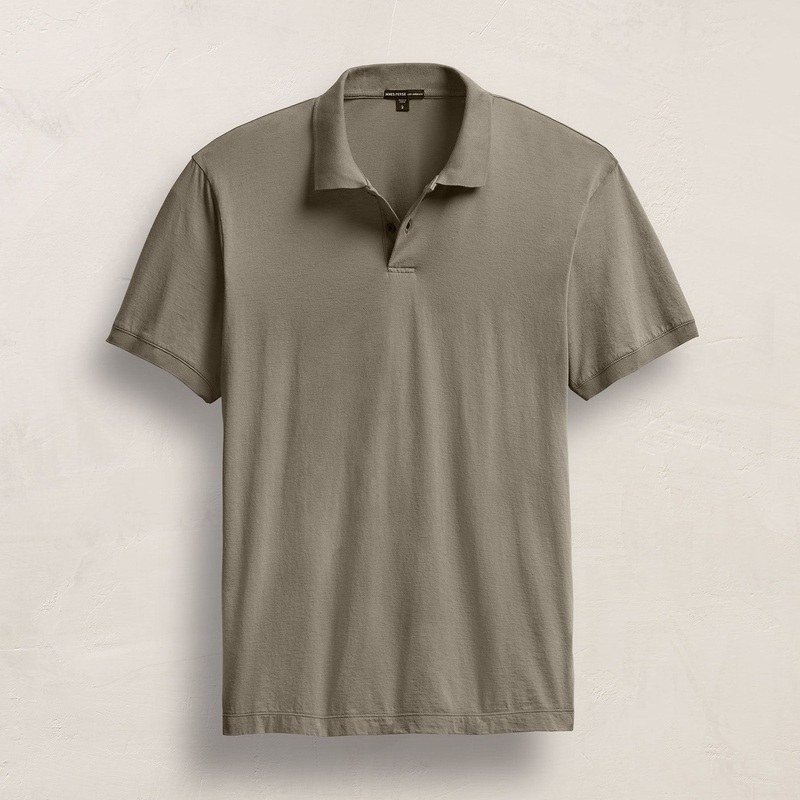 Luxe Lotus Jersey Polo – Birch