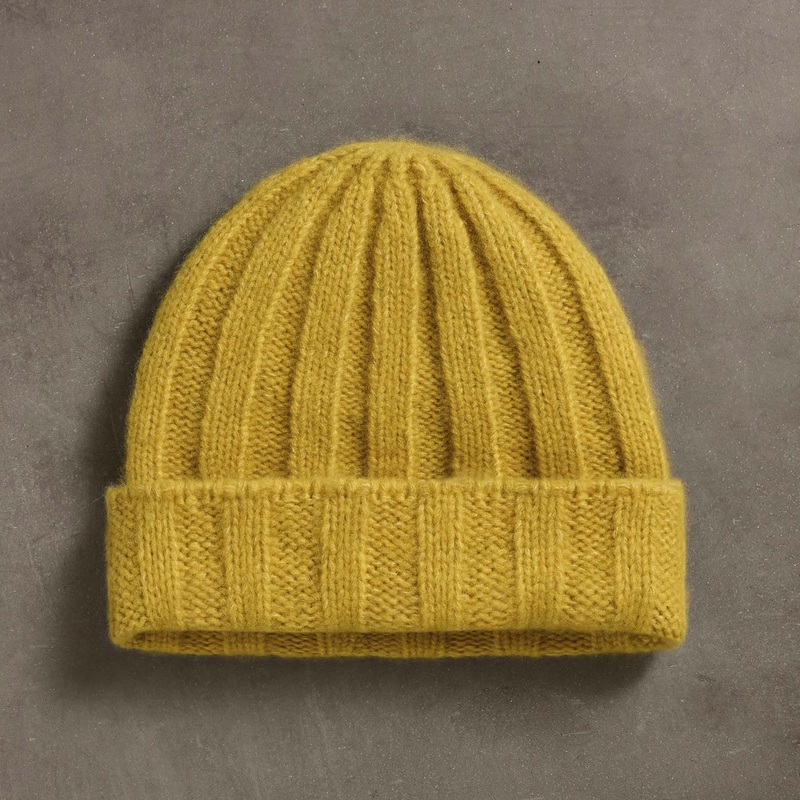 Textured Cashmere Beanie – Straw