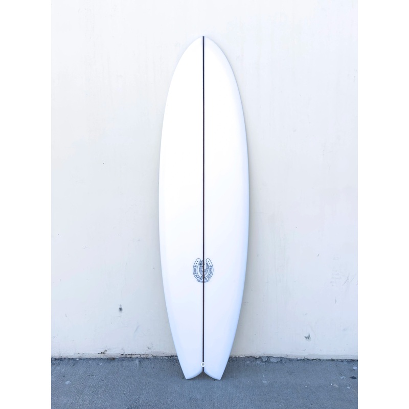 6’5″ Thin Twin Fish – Clear No Color Surfboard