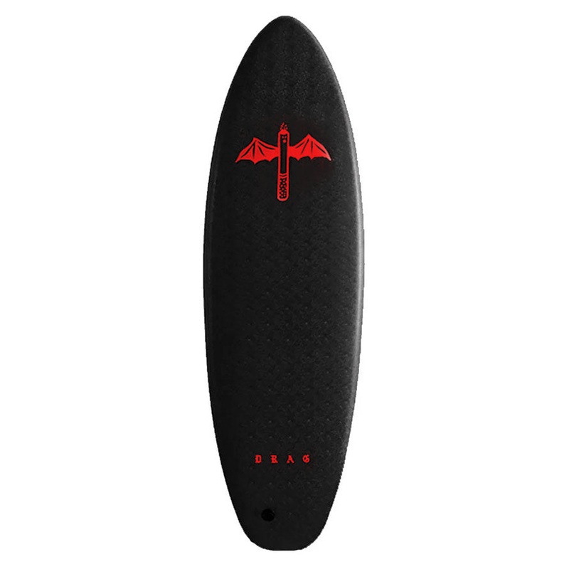 Drag Dart Flat Tail Thruster 6’6 Softboard – Black/Red