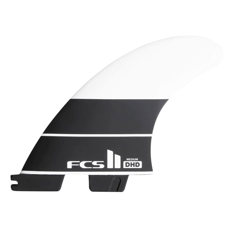 FCS II DHD Performance Core Tri Surfboard Fins – Large/White