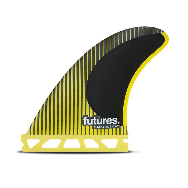 Futures P4 Blackstix Tri Surfboard Fins – Small/Yellow