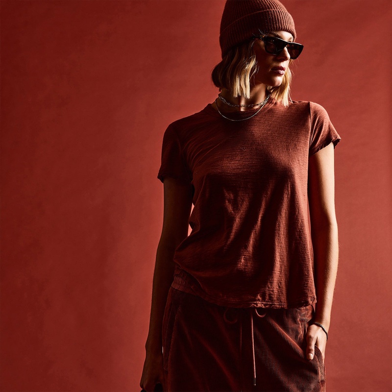 Sheer Slub Crew Neck Tee – Goji