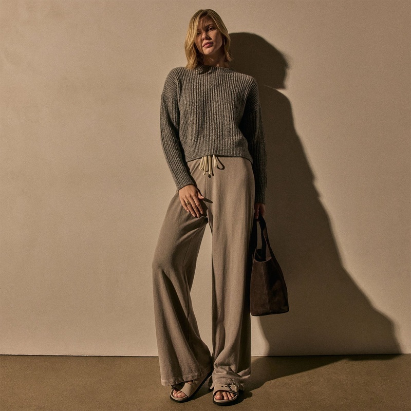 Wide Leg Sweatpant – Concrete Pigment