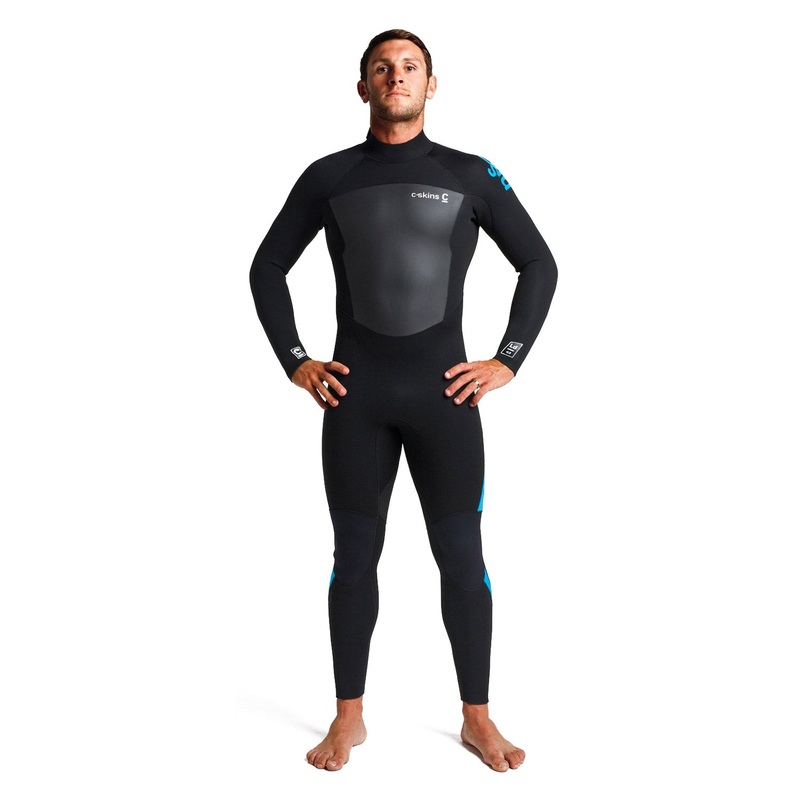 C-Skins Legend 4/3mm Back Zip Wetsuit – Black/Deep Blue