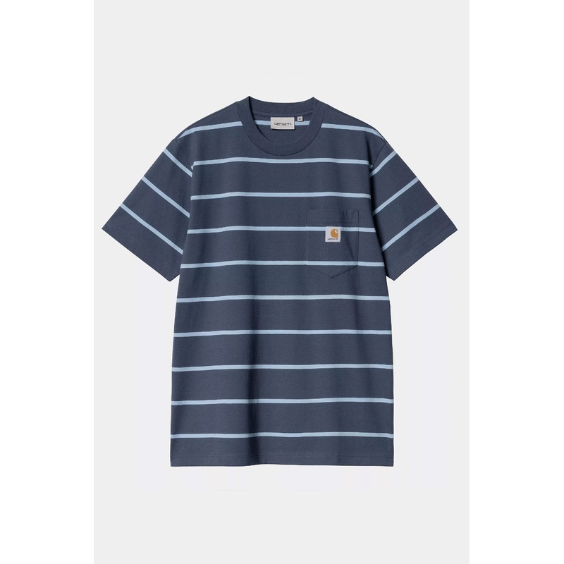 CARHARTT WIP – AIKEN POCKET T-SHIRT – DUSKY BLUE