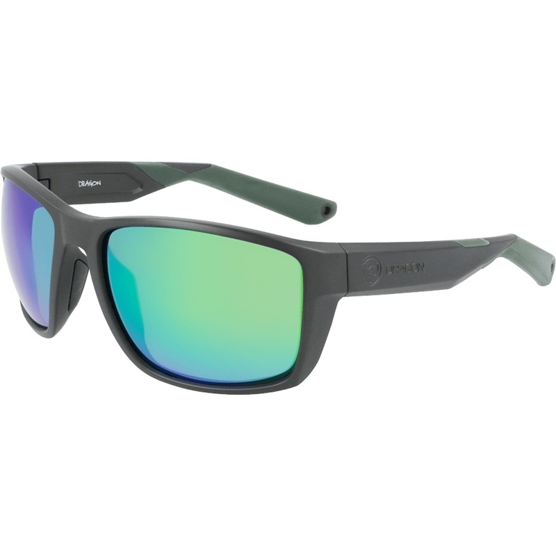 Dragon Reel X LL H20 Men’s Sunglasses – Matte Grey/Green Ion Polarized