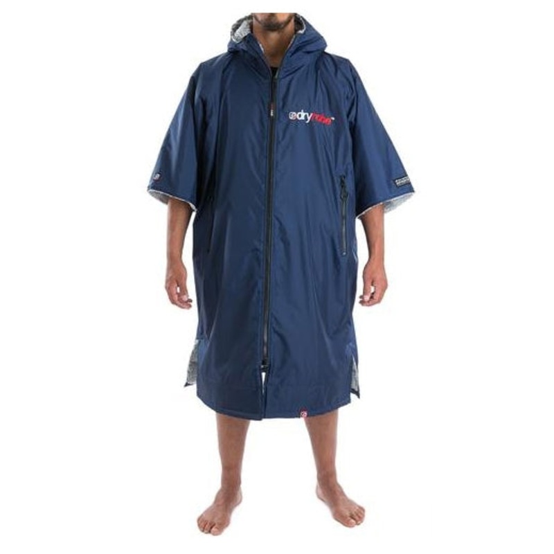 Dryrobe Advance Short Sleeve Changing Robe – Large – Navy/Grey