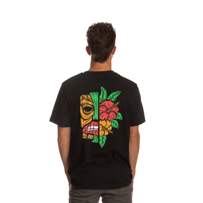 Tiki Petal Head T-Shirt Black