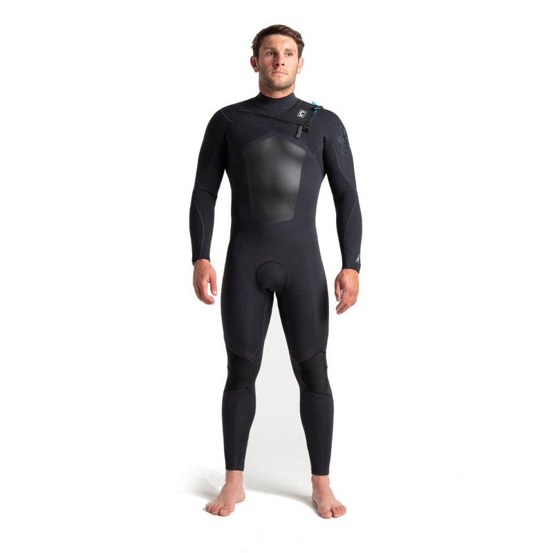 C-Skins Rewired 4/3mm Chest Zip Wetsuit – Anthracite/Black/Cyan