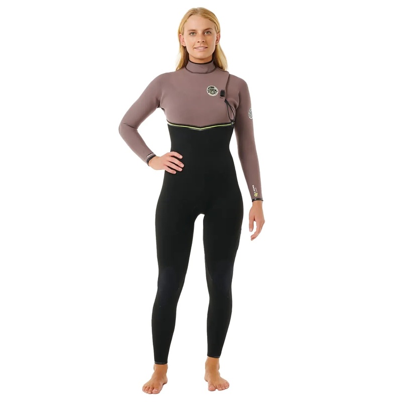 Rip Curl Women’s E Bomb 3/2mm Zip Free Wetsuit – Eggplant 24/25