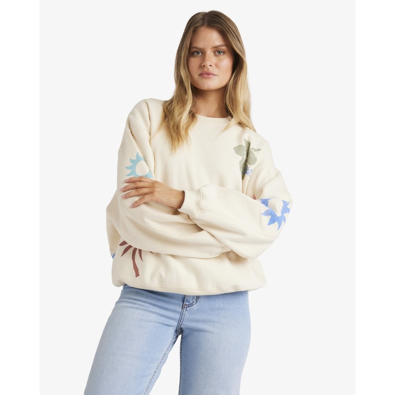 Billabong Water Signs Kendall Crew Sweatshirt Whitecap