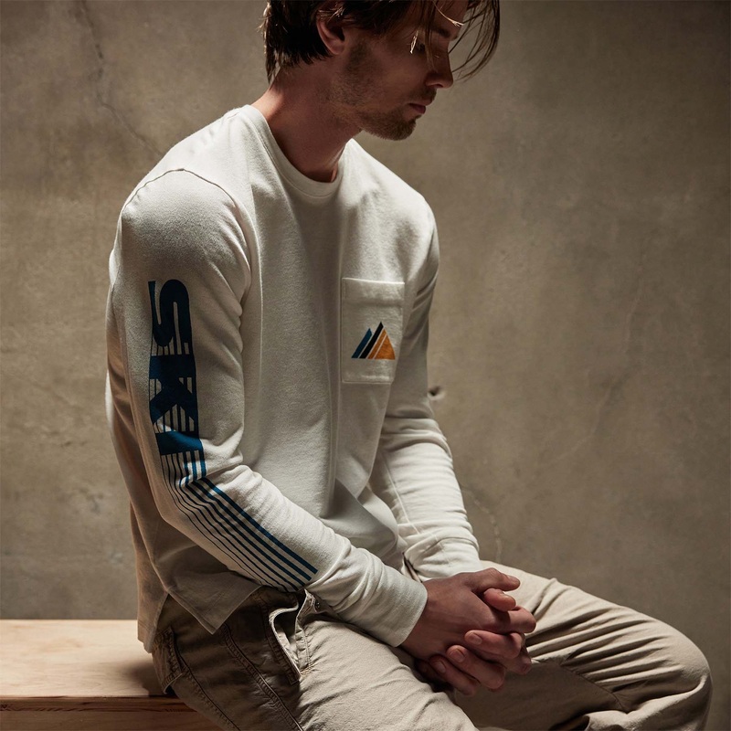 Long Sleeve Ski Patrol Graphic – White