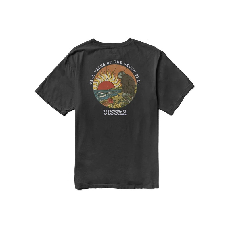VISSLA MONKEY SEA ORGANIC BLEND SS TEE – PHANTOM