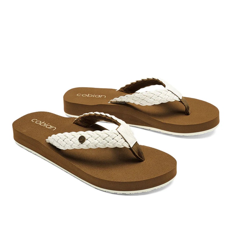 Cobian Braided Bounce Women’s Sandals – White